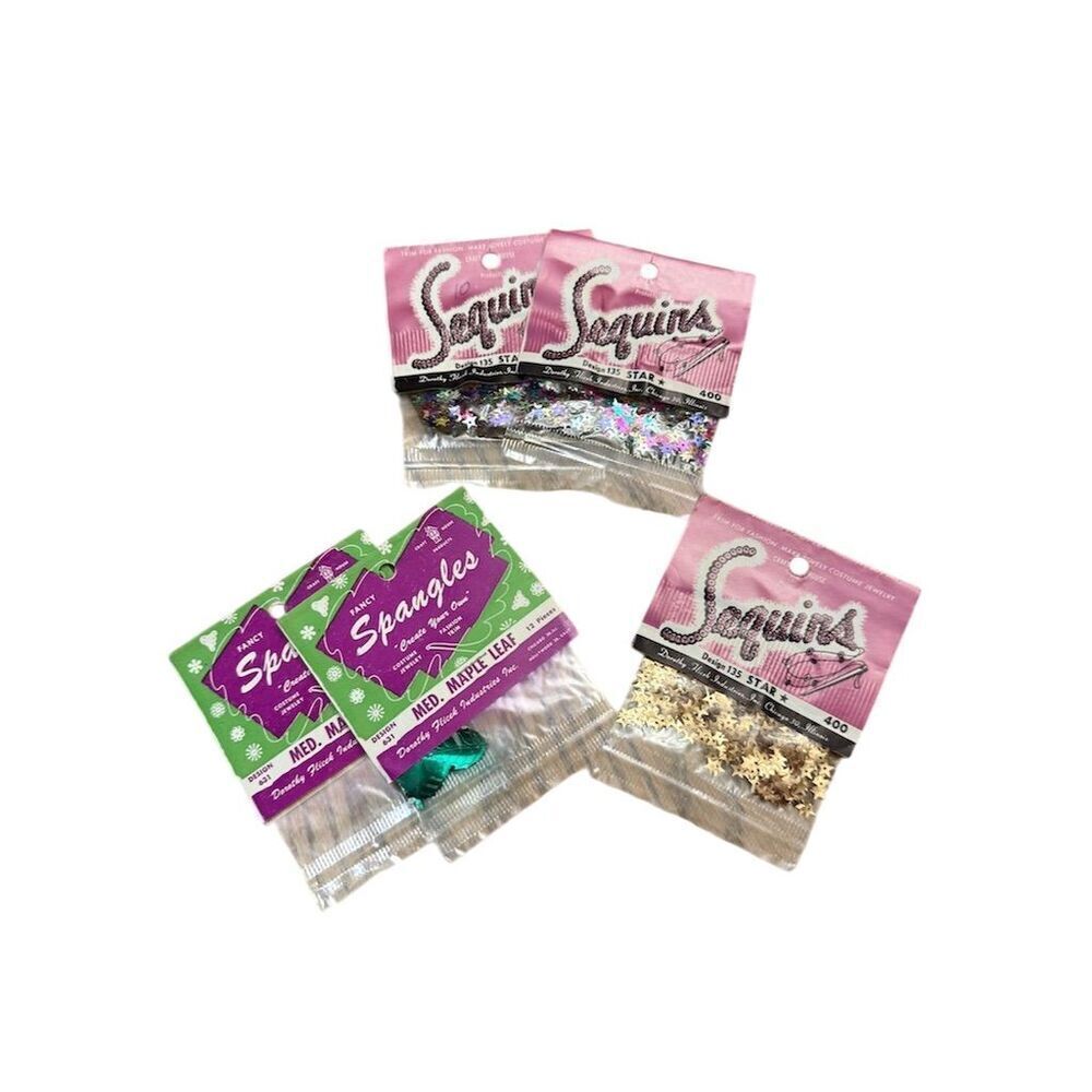 Spangler Multicolor Sequins Spangles Craft Supply Lot